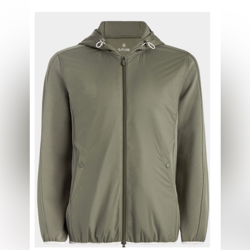 NWT G/Fore Golf Wind Control Double Knit Pique Hooded Jacket XXL Isle $525